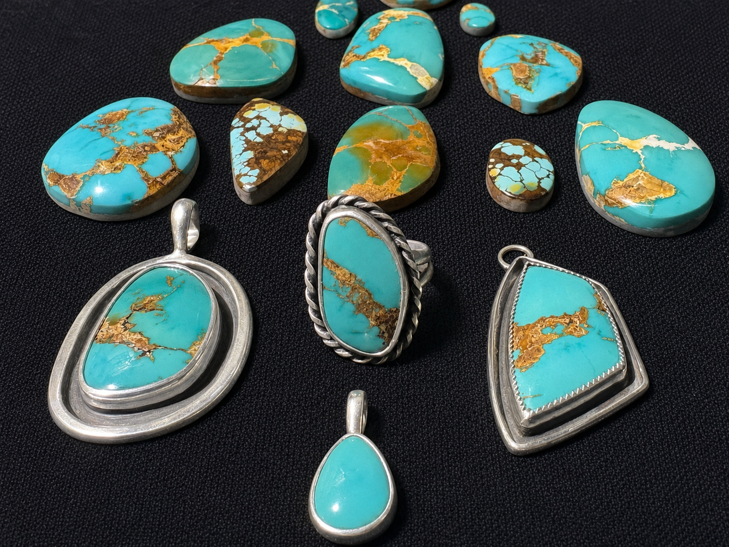 Turquoise from Montezuma Mine, Royston District, Nevada