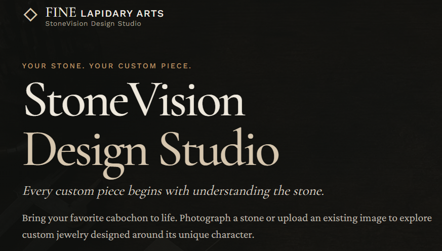 StoneVision Design Studio welcome screen